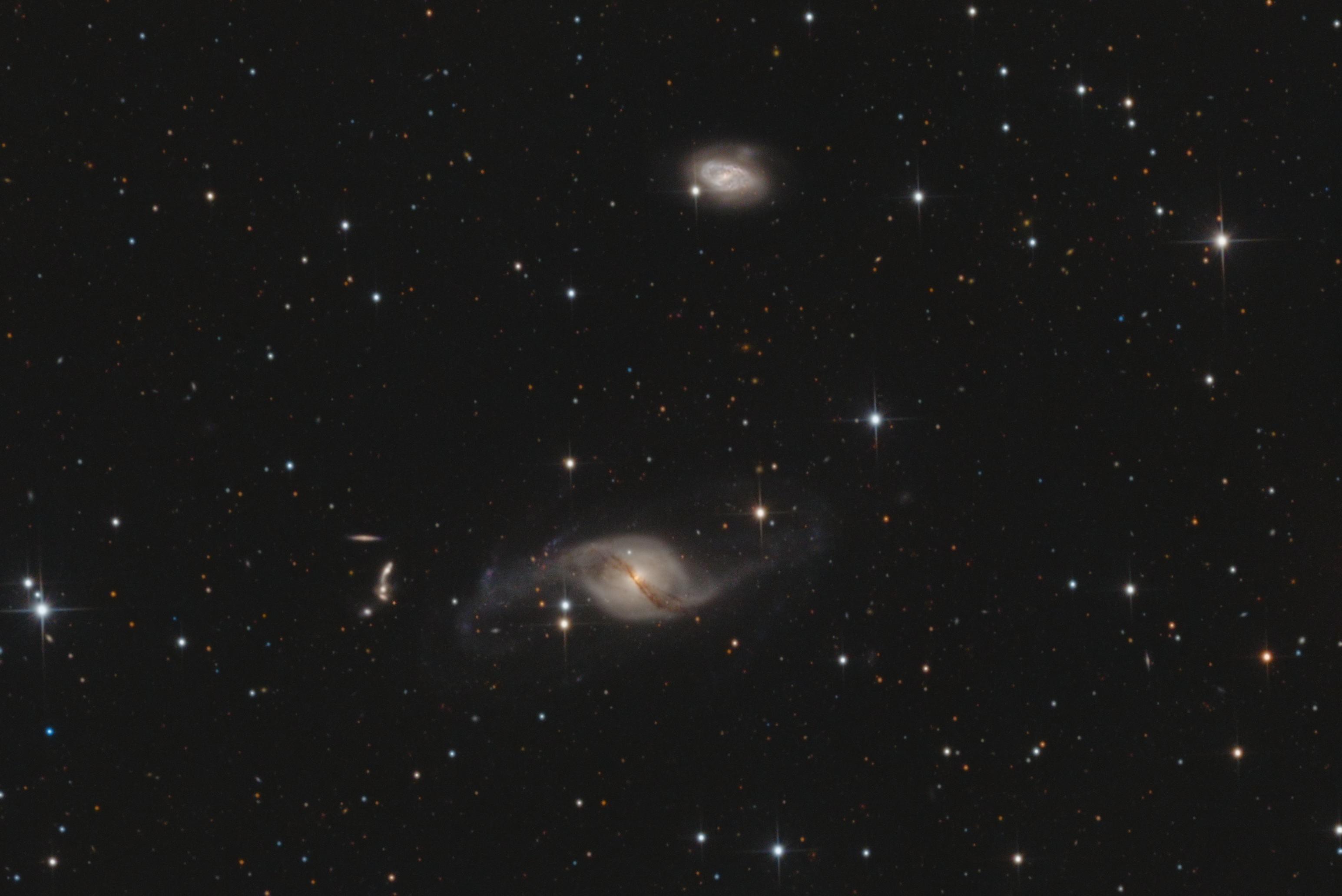 NGC3718, NGC3729 with Hickson 56 Compact Group